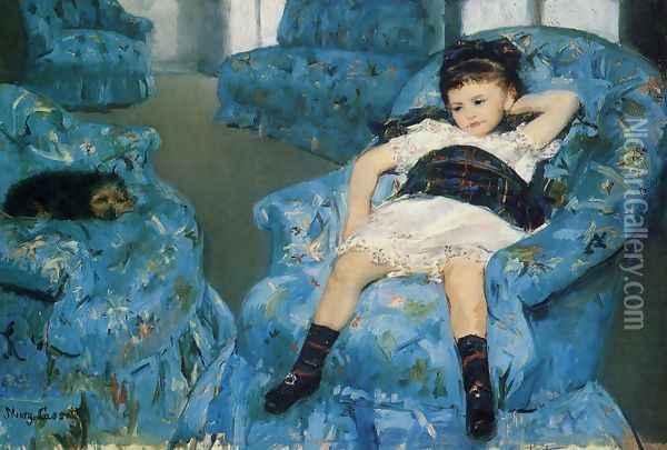 Portrait Of A Little Girl Oil Painting - Mary Cassatt