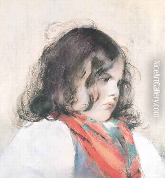 Head of a Child Oil Painting - Mary Cassatt
