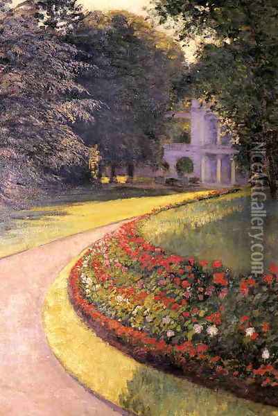 The Park At Yerres Oil Painting - Gustave Caillebotte