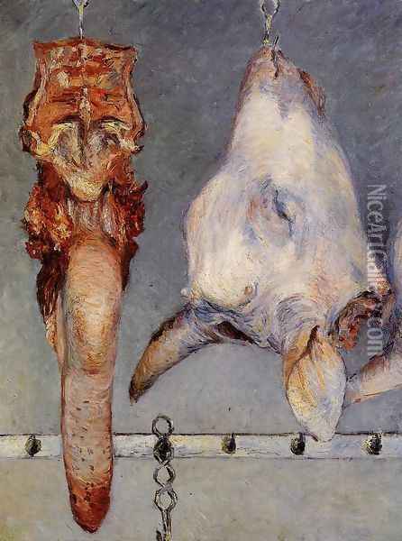 Calf's Head and Ox Tongue Oil Painting - Gustave Caillebotte