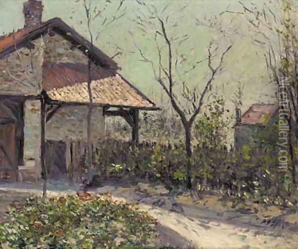 Hangar dans le jardin du Petit Gennevilliers Oil Painting - Gustave Caillebotte