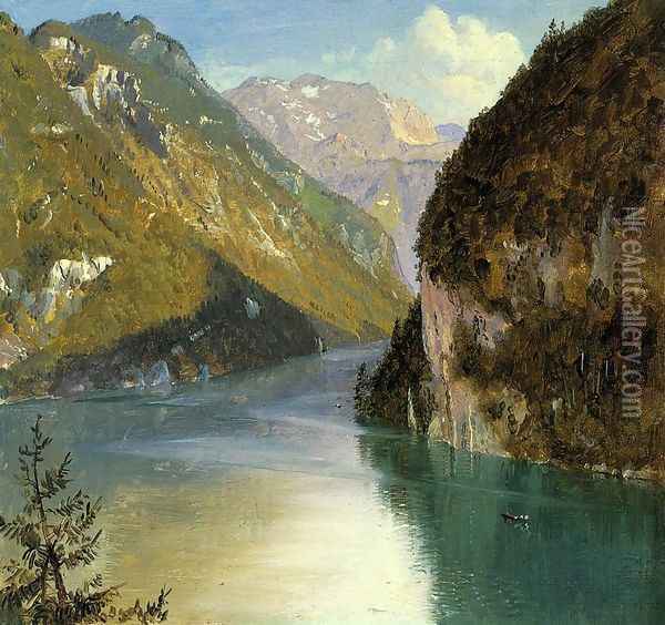 Konigsee, Bavaria Oil Painting - Frederic Edwin Church