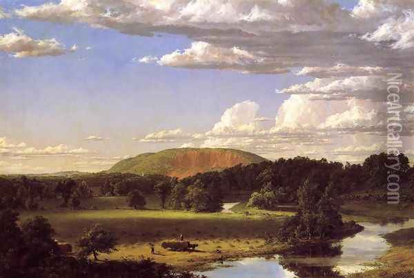 West Rock, New Haven Oil Painting - Frederic Edwin Church