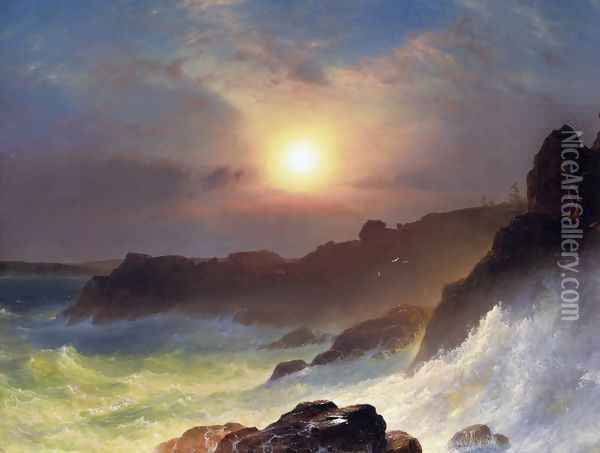 Coast Scene, Mount Desert Oil Painting - Frederic Edwin Church