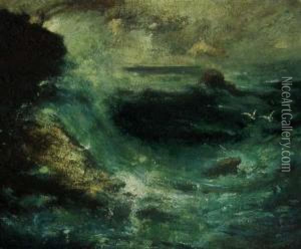 ''troubled Waters'' Oil Painting - Elliott Daingerfield
