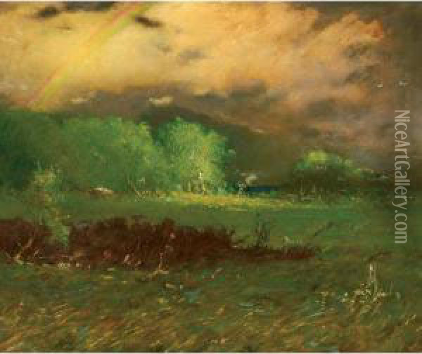 Storm Breaking Up Oil Painting - Elliott Daingerfield