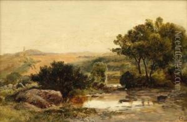 Near Dolgelley Oil Painting - Thomas Danby