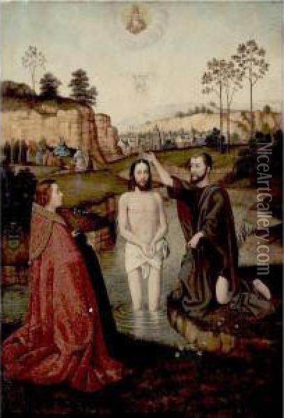 Baptism Of Christ Oil Painting - Gerard David