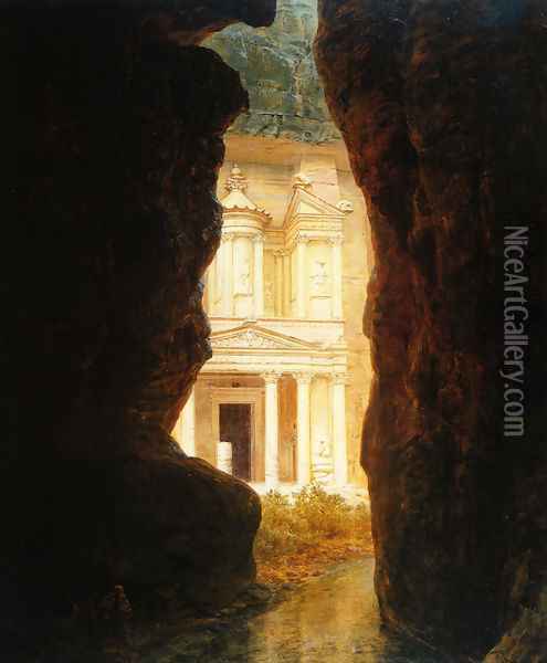 El Khasne Petra Oil Painting - Frederic Edwin Church