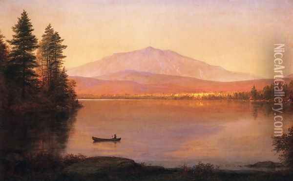 Mount Katahdin from Millinocket Camp Oil Painting - Frederic Edwin Church