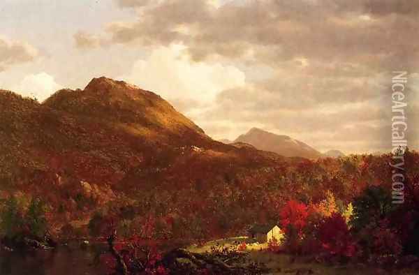Autumn On The Hudson Oil Painting - Frederic Edwin Church