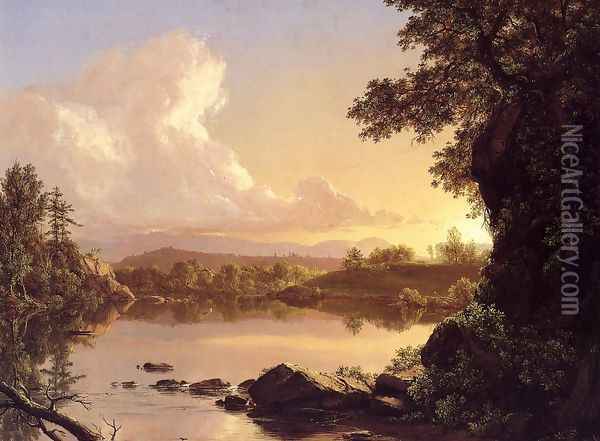 Scene on the Catskill Creek, New York Oil Painting - Frederic Edwin Church
