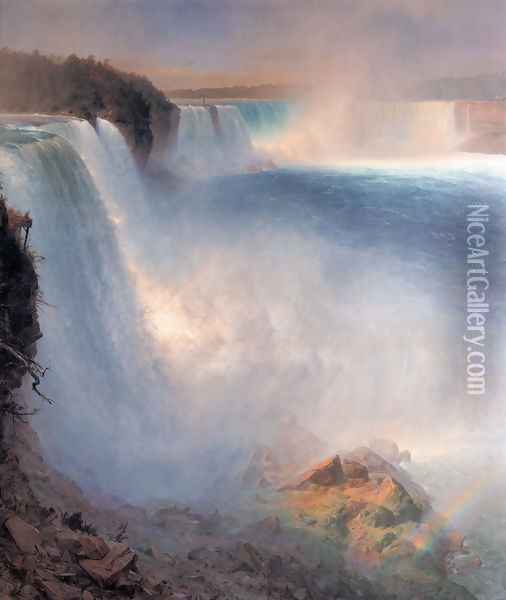 Niagara Falls From The American Side Oil Painting - Frederic Edwin Church