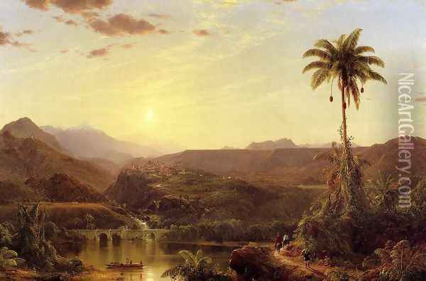 The Cordilleras: Sunrise Oil Painting - Frederic Edwin Church