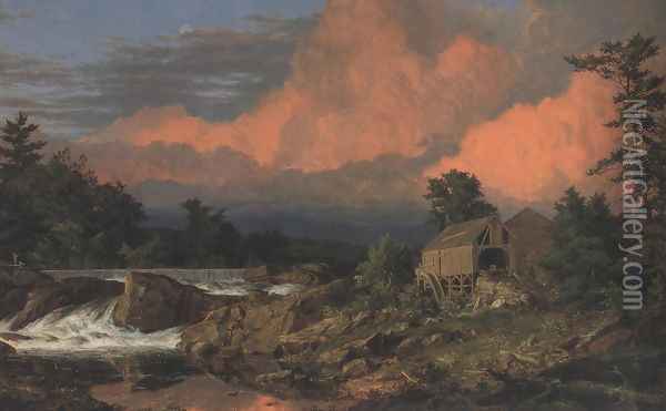 Rutland Falls Vermont 1848 Oil Painting - Frederic Edwin Church