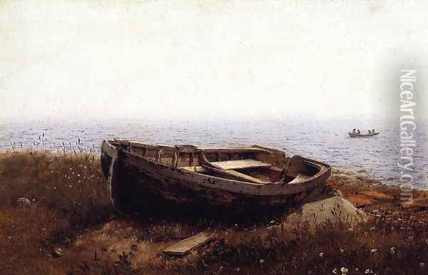 The Old Boat Oil Painting - Frederic Edwin Church
