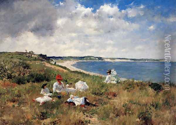 Idle Hours Oil Painting - William Merritt Chase
