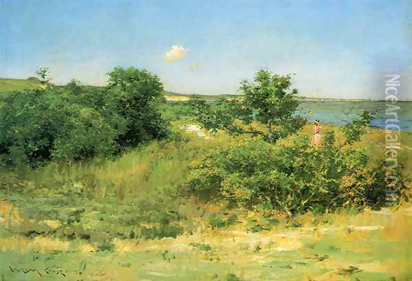 Shinnecock Hills, Peconic Bay Oil Painting - William Merritt Chase