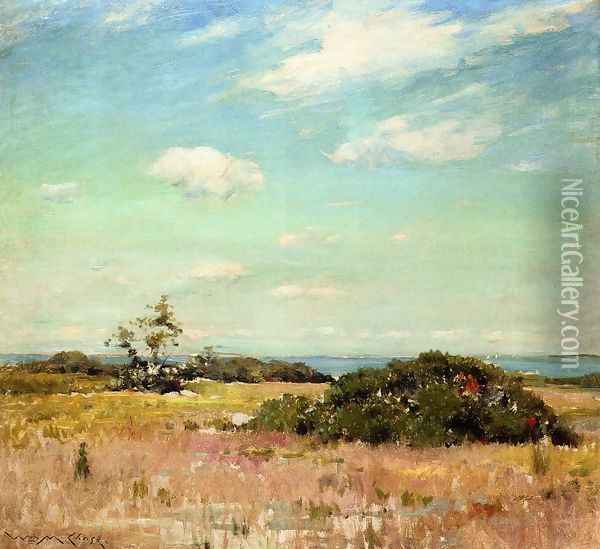 Shinnecock Hills, Long Island Oil Painting - William Merritt Chase