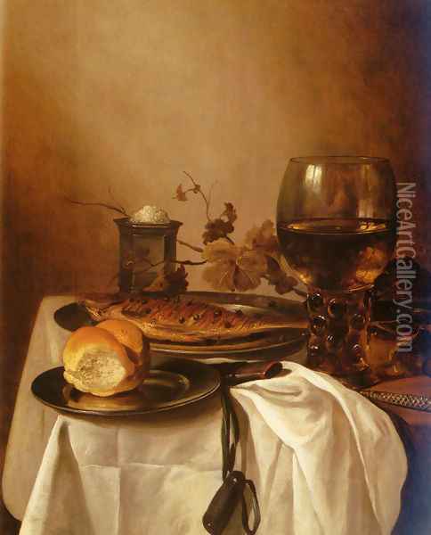 A Still Life Of A Roamer Oil Painting - Pieter Claesz.