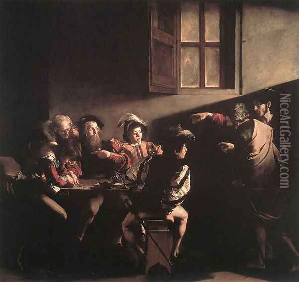 Calling of St. Matthew (Vocazione di san Matteo) Oil Painting - Caravaggio