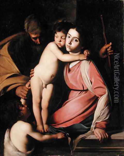 The Holy Family with St. John the Baptist Oil Painting - Caravaggio
