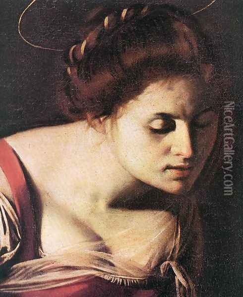 Madonna Palafrenieri (detail) 1606 Oil Painting - Caravaggio