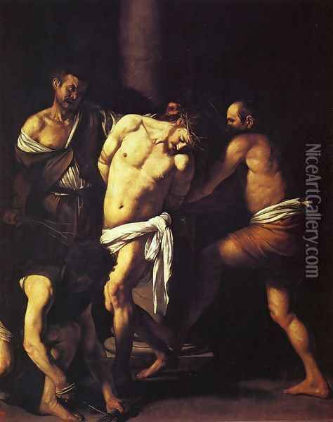 The Flagellation of Christ Oil Painting - Caravaggio