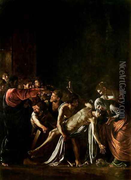 Resurrection of Lazarus (detail-1) Oil Painting - Caravaggio