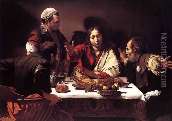 Supper at Emmaus 1601-02 Oil Painting - Caravaggio