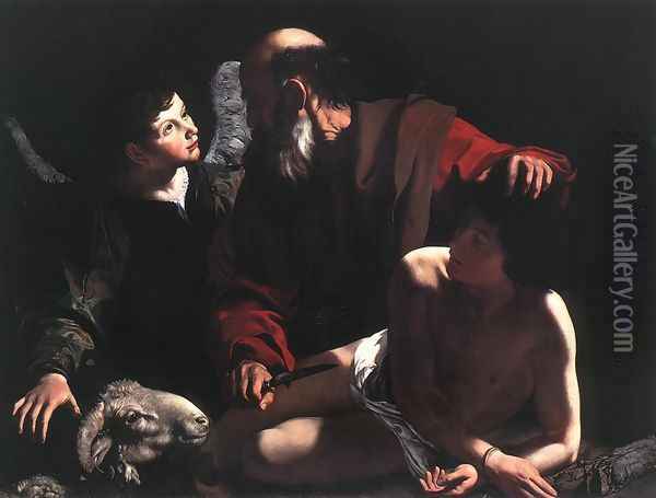 The Sacrifice of Isaac c. 1605 Oil Painting - Caravaggio