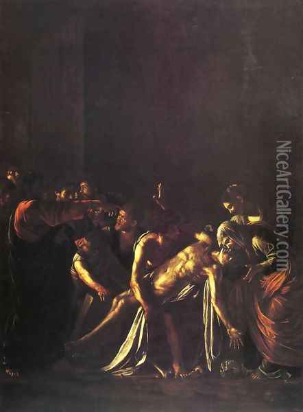 The Raising of Lazarus Oil Painting - Caravaggio