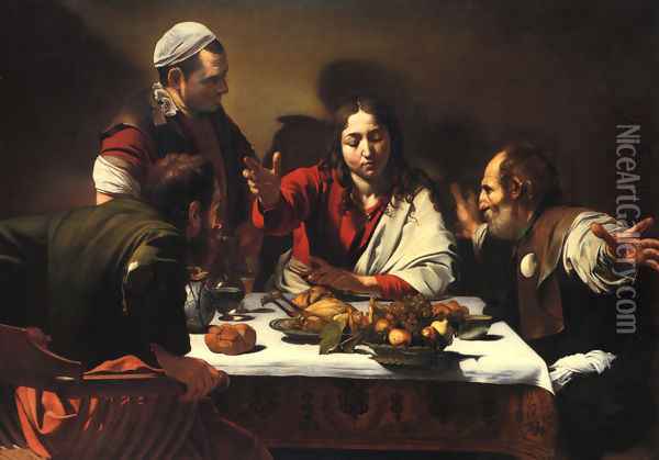 The Supper at Emmaus, 1601 Oil Painting - Caravaggio