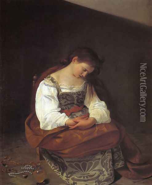 Penitent Magdalen Oil Painting - Caravaggio