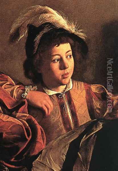 The Calling of Saint Matthew (detail 3) 1599-1600 Oil Painting - Caravaggio