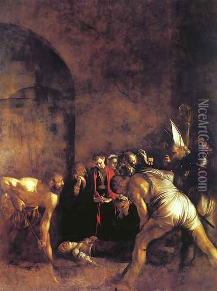 The Burial of St. Lucy Oil Painting - Caravaggio