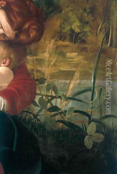 Rest during the flight into Egypt 2 Oil Painting - Caravaggio
