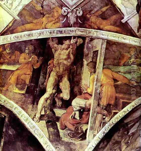The Punishment of Haman Oil Painting - Caravaggio