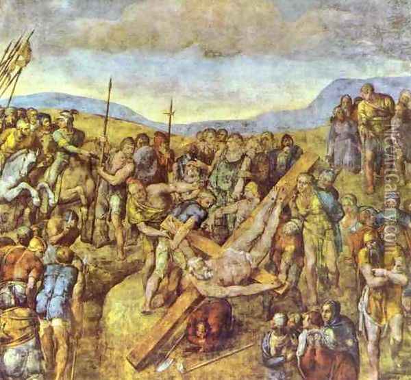 Crucifixion of Saint Peter Oil Painting - Caravaggio