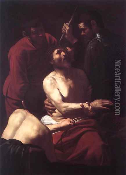 The Crowning with Thorns 2 Oil Painting - Caravaggio
