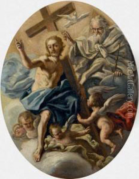 La Trinita Oil Painting - Lorenzo De Caro