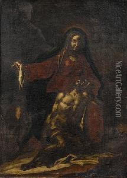 The Pieta Oil Painting - Lorenzo De Caro
