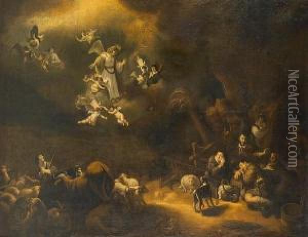 The Annunciation To The Shepherds Oil Painting - Adam Colonia