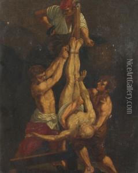 Il Martirio Di San Pietro Oil Painting - Orazio De Ferrari
