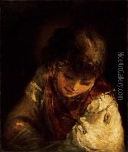 Portrait Of A Boy (young David) Oil Painting - Aert De Gelder