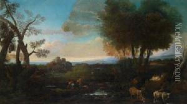 Blick In Die Romische Campagna Oil Painting - Alessio De Marchis