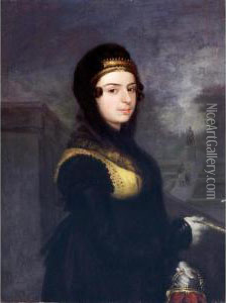 Portrait Of A Lady Oil Painting - Francisco De Goya y Lucientes
