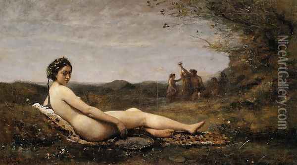 Repose Oil Painting - Jean-Baptiste-Camille Corot