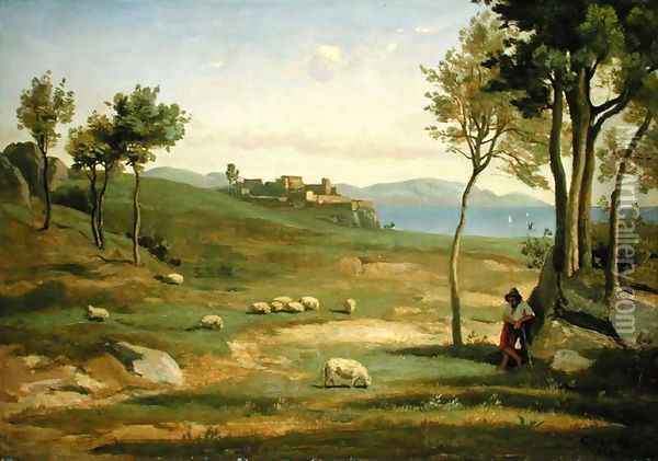 Italian Landscape, 1838 Oil Painting - Jean-Baptiste-Camille Corot