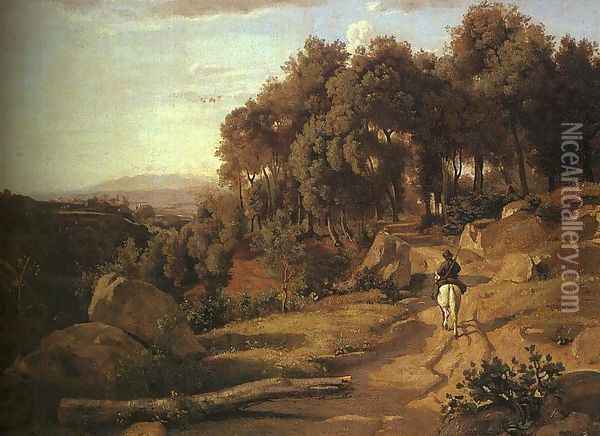 A View near Colterra Oil Painting - Jean-Baptiste-Camille Corot